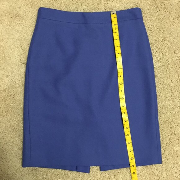 J. Crew Cobalt Blue Wool Pencil Skirt W28 - Picture 14 of 16